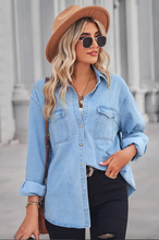 Load image into Gallery viewer, Always Trending Denim Button Down

