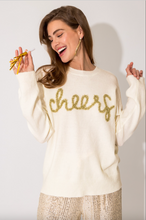 Load image into Gallery viewer, Cheer Cream Pullover Sweater
