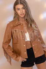 Load image into Gallery viewer, Miranda Fringe Leather Jacket
