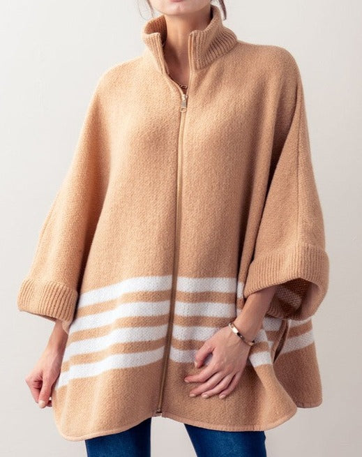 Cass Zip-Up Poncho