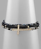 Load image into Gallery viewer, Cross Beaded Bracelet Bundle
