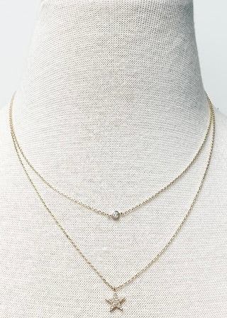 Two-Layer Dainty Star Necklace