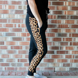 Cheetah Print Stripe Jogger