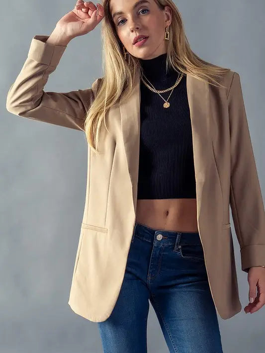 She Means Business Taupe Blazer